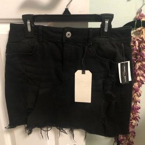 BRANDY NEW BLACK DENIUN MINI SKIRT